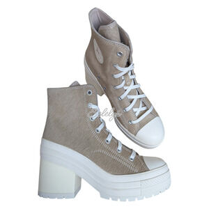 Converse Chuck 70 De Luxe Heel Genuine Calf Pony Hair Platform Sneaker 7.5 NEW